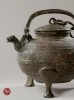 ARCHAIC BRONZE EWER, HE, WITH ANIMAL HEAD SPOUT AND COPPER INLAID